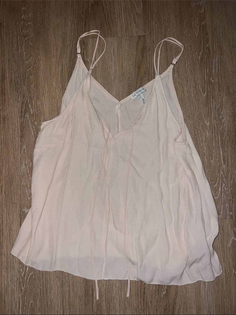 J. Crew Pale Pink V-Neck Tie-Front Camisole